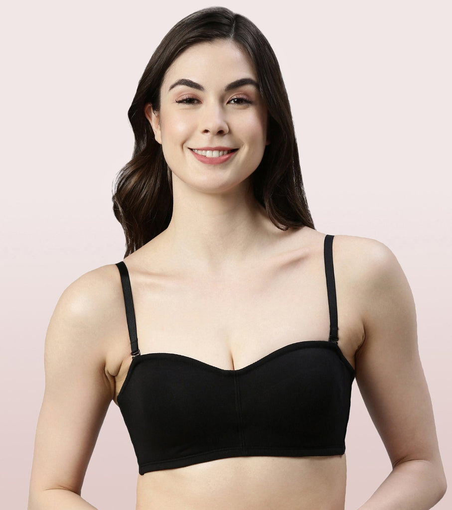 Black Enamor Perfect Shaping Wireless Strapless Bra