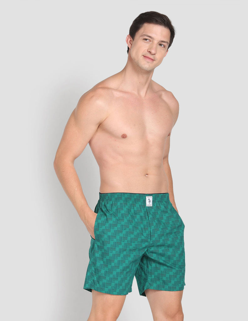 Green USPA Printed Boxers