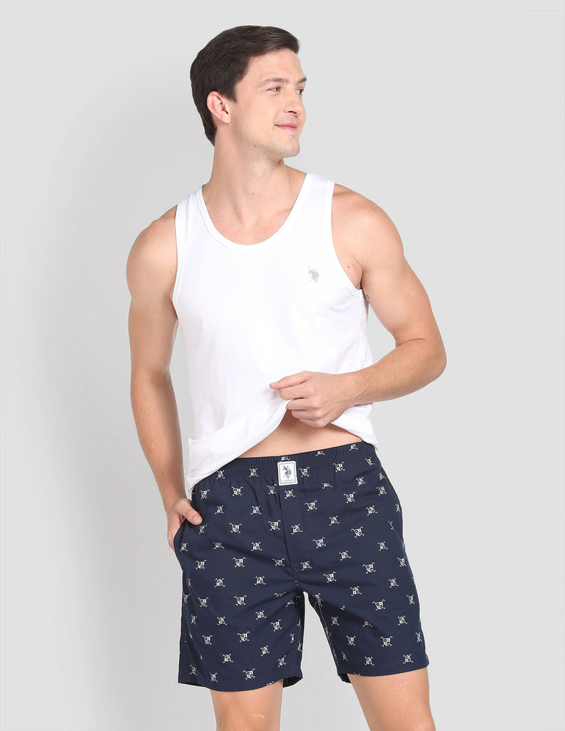 Navy USPA Printed Boxers