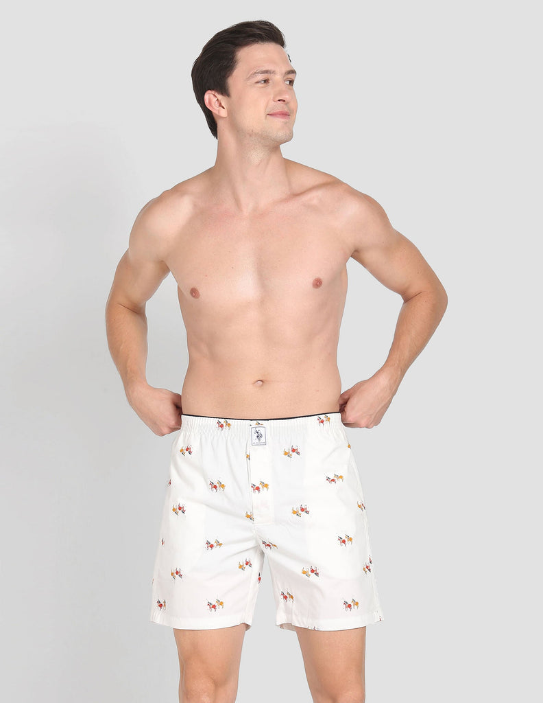 white USPA Printed Boxers