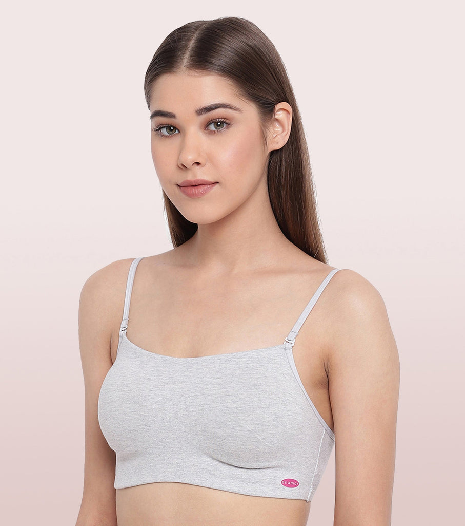 Grey Melange Enamor Cami Detachable Bra