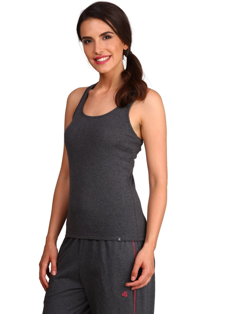 JOCKEY Women's Slim Fit Solid Racerback Style Tank Top