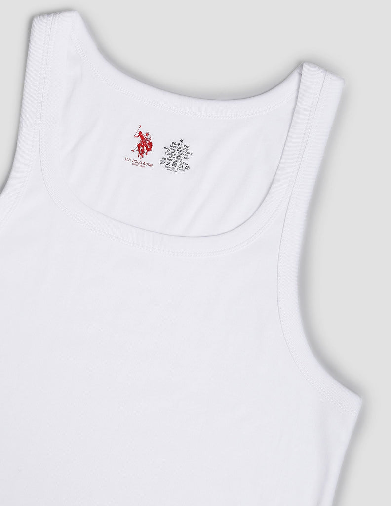 USPA white Ribbed Vest