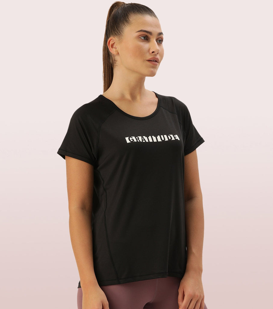 Jet Black Enamor Active Tee