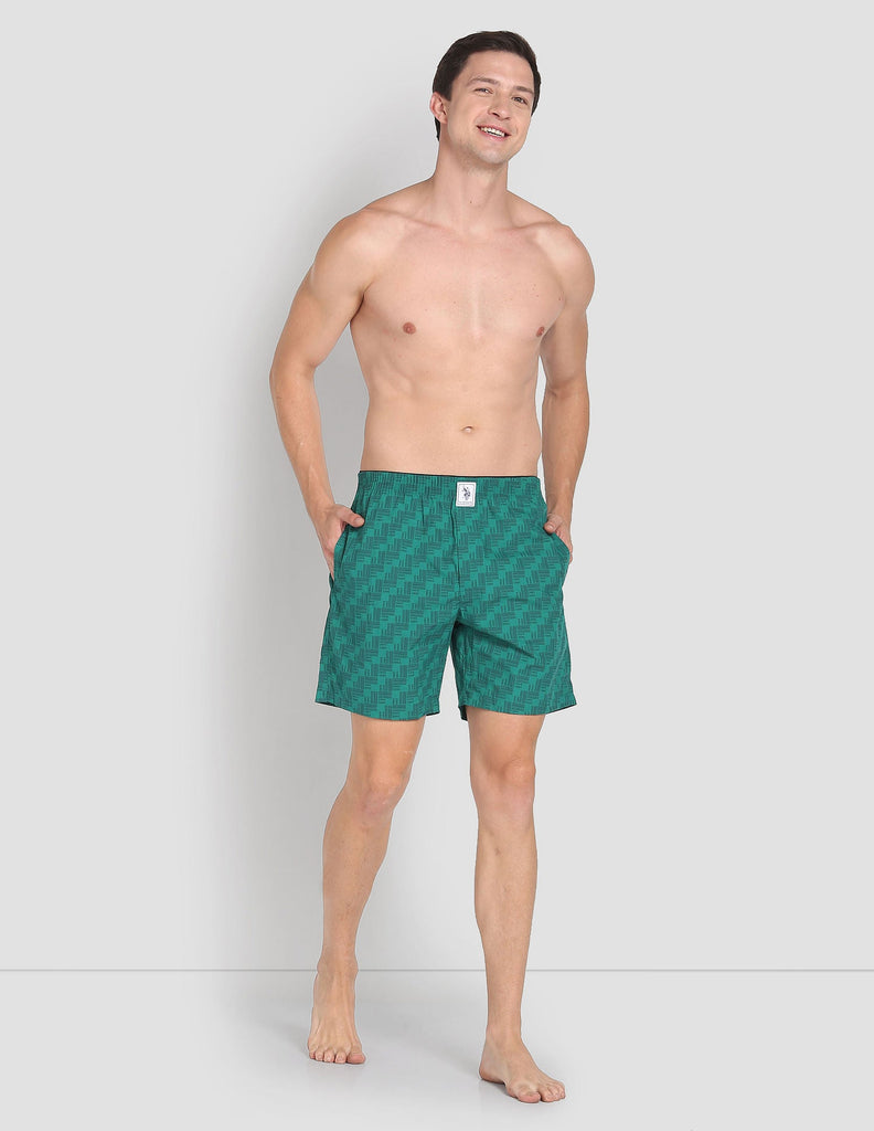 Green USPA Printed Boxers