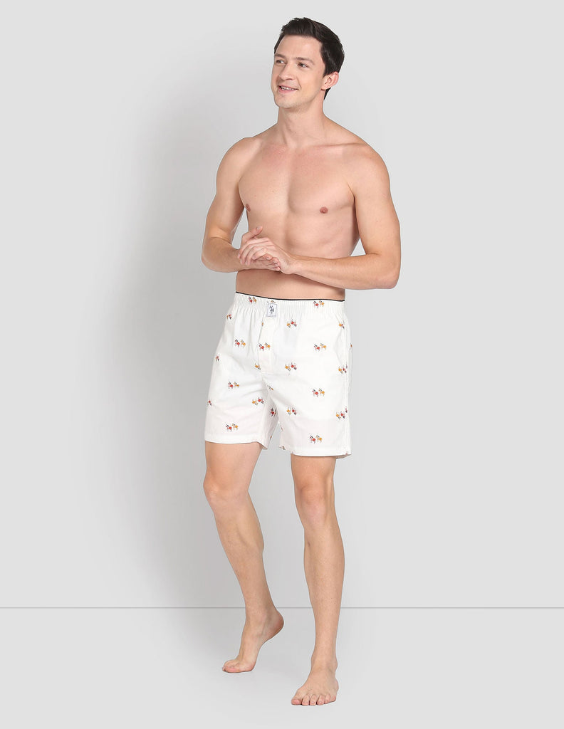 white USPA Printed Boxers