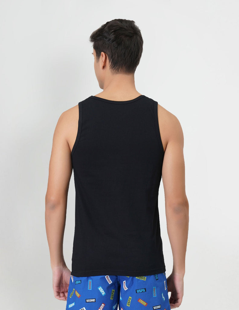 USPA Black Stripped Vest