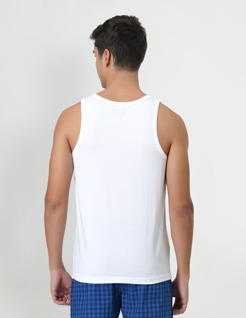 USPA white solid vest