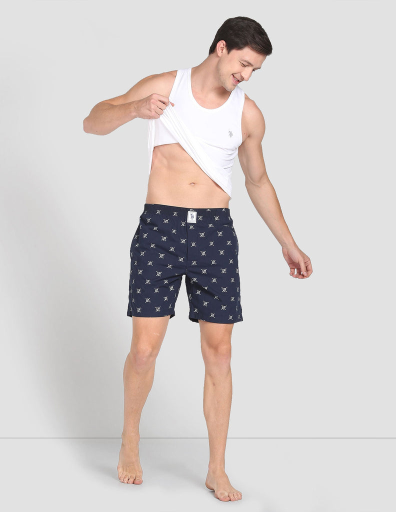 Navy USPA Printed Boxers