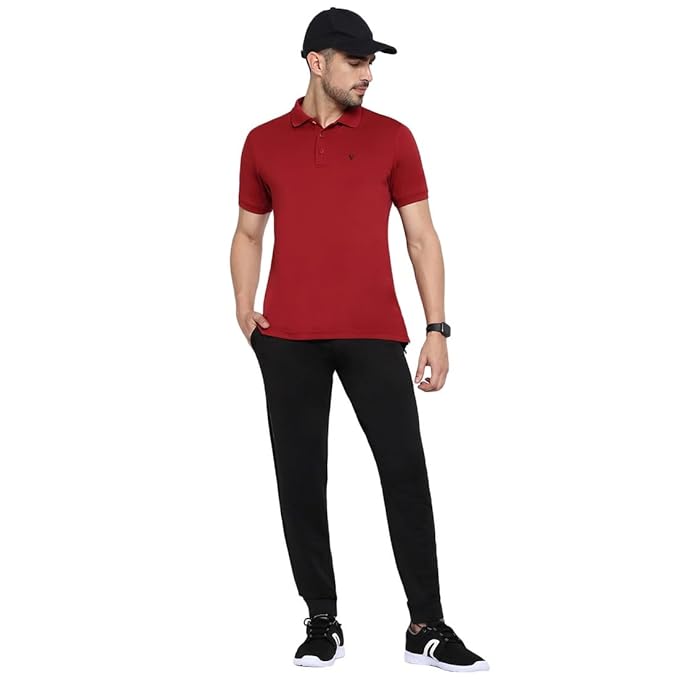 Van Heusen Wine Activewear Polo T-Shirt