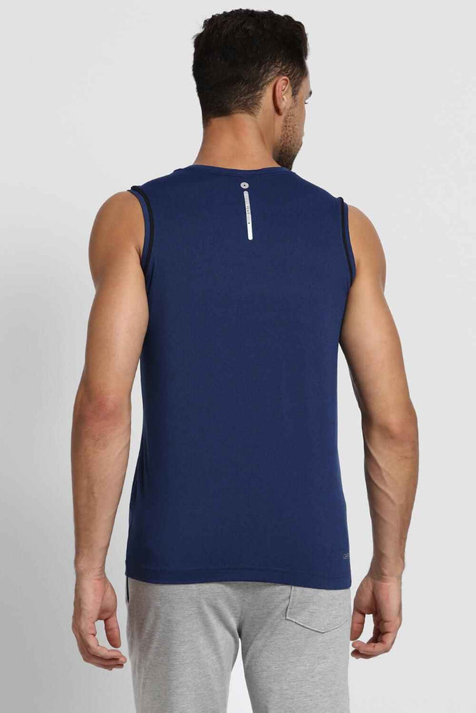 Men Navy Active Vest