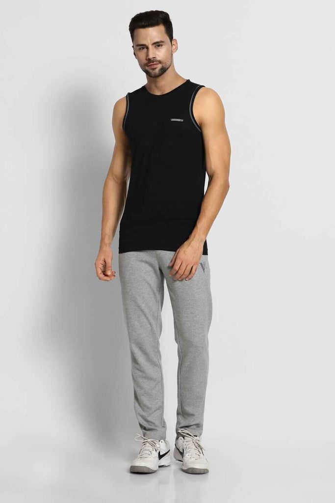 Men Black Active Vest