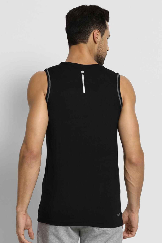 Men Black Active Vest