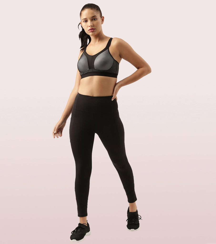 Grey Melange Enamor Sports Bra