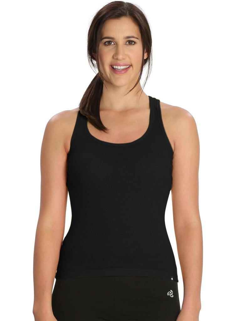 JOCKEY Women's Slim Fit Solid Racerback Style Tank Top