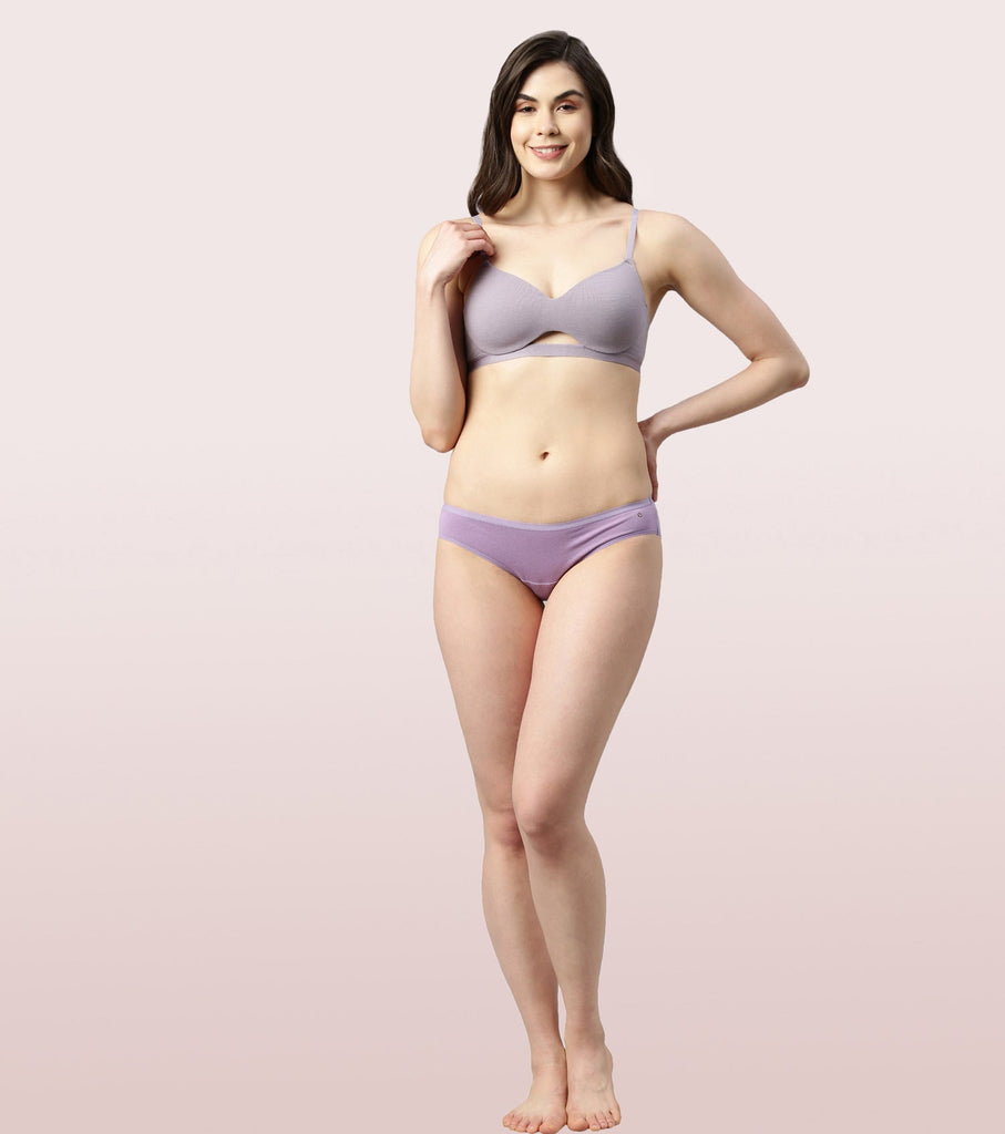 Silver Lilac Enamor Invisible Neckline T-Shirt Bra