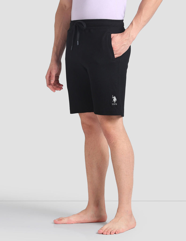 Black USPA Lounge Shorts