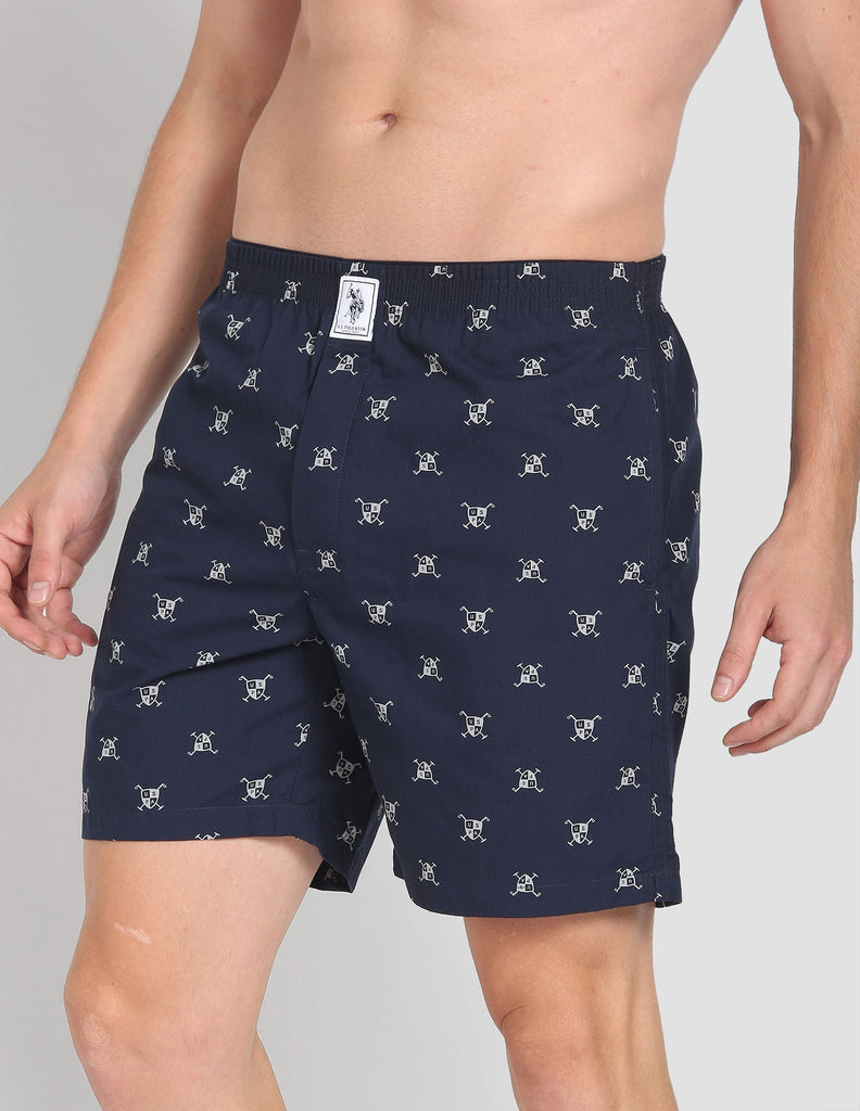 Navy USPA Printed Boxers