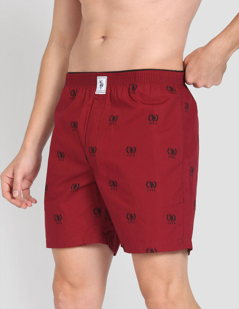 Red USPA Printed Boxers