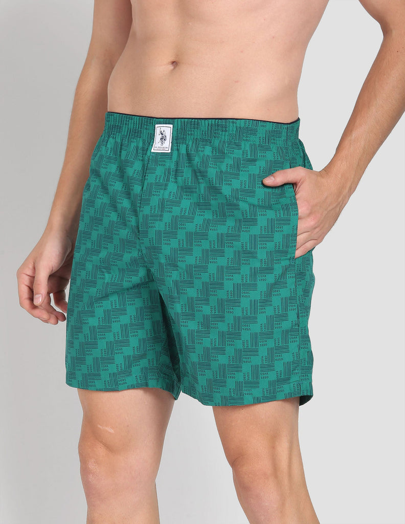 Green USPA Printed Boxers