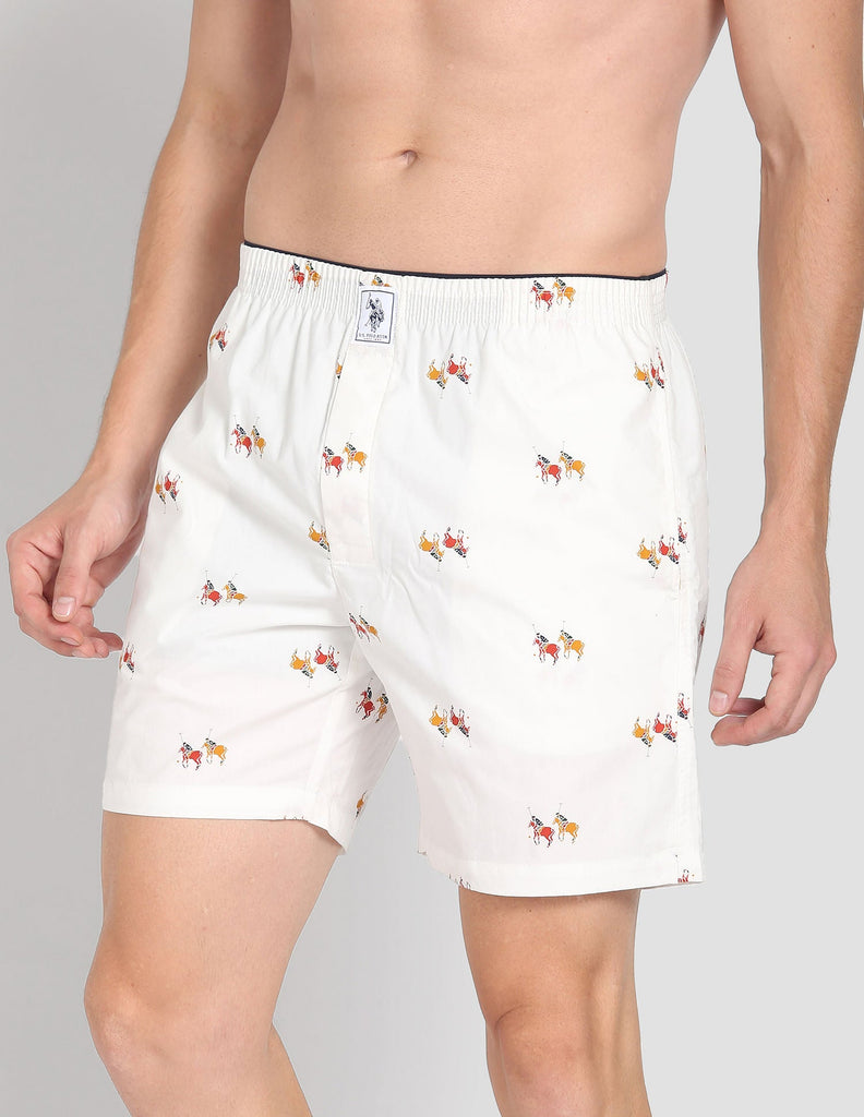 white USPA Printed Boxers