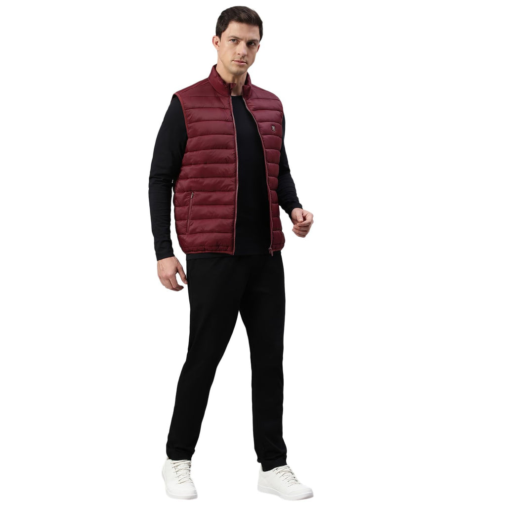 Maroon Van Heusen Men Quilted jacket