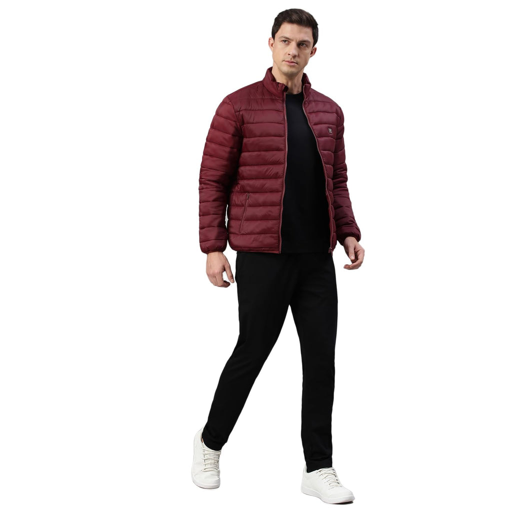 Maroon Van Heusen Men Quilted Jacket