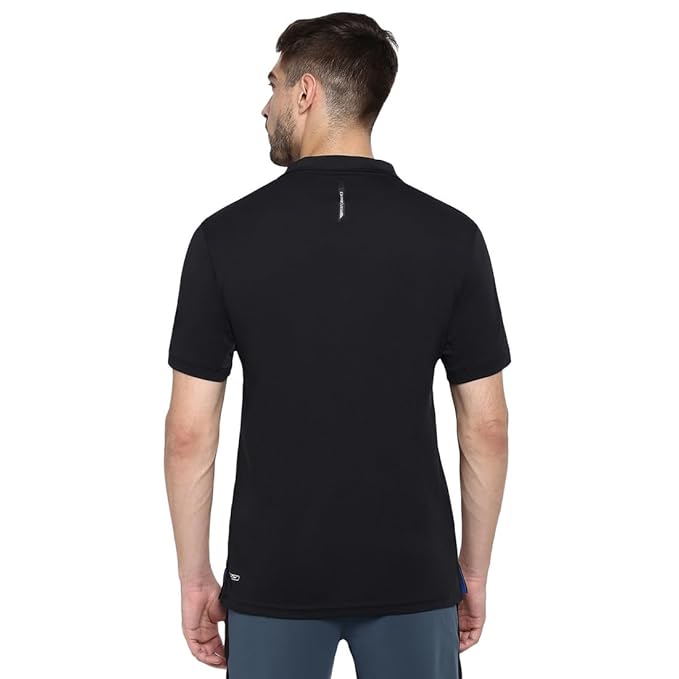 Van Heusen Black Activewear Polo T-Shirt