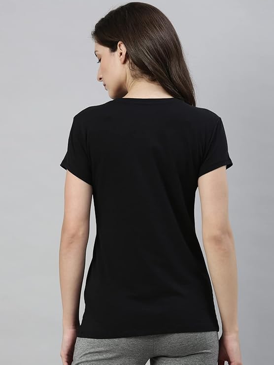 Jet Black Enamor Basic Crew Tee 