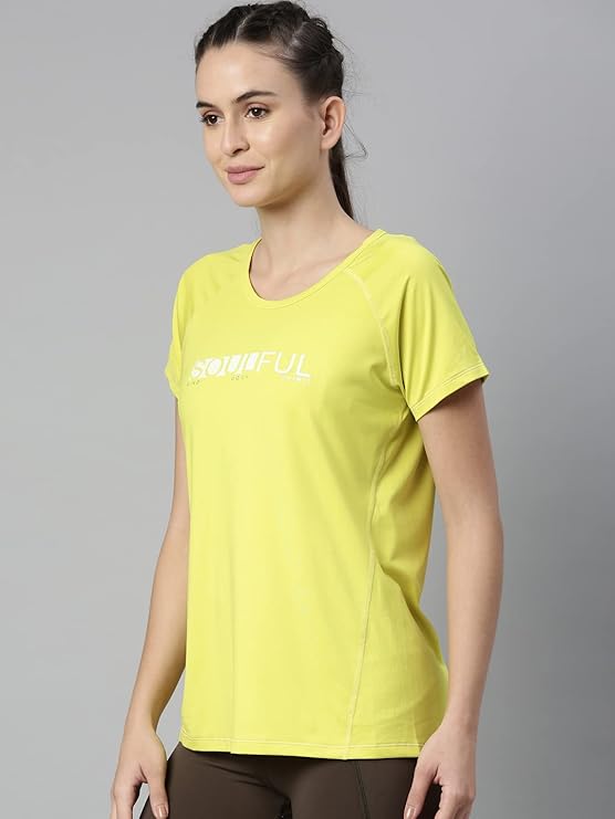 lime glow Enamor Active Tee