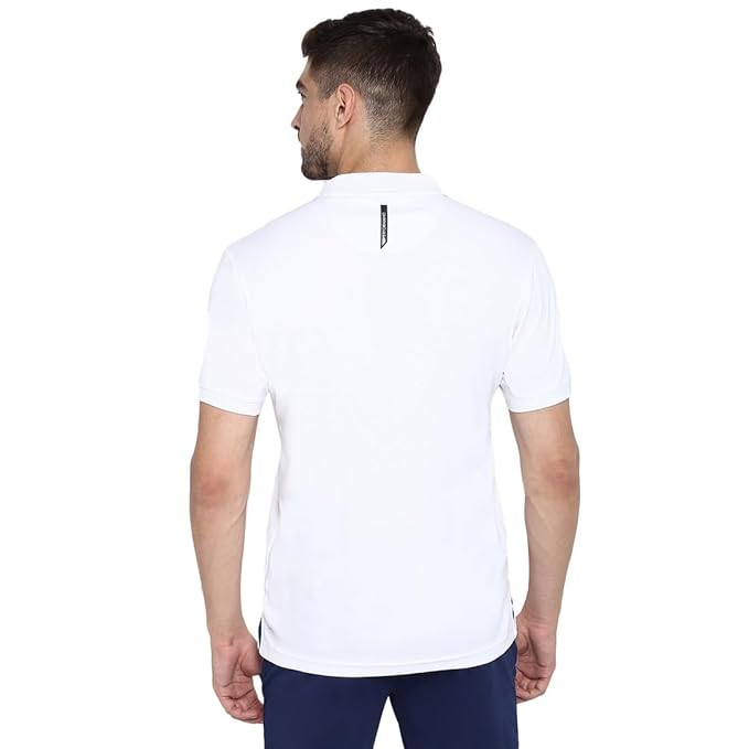 Van Heusen White Activewear Polo T-Shirt