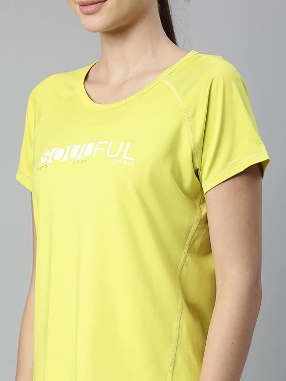 lime glow Enamor Active Tee