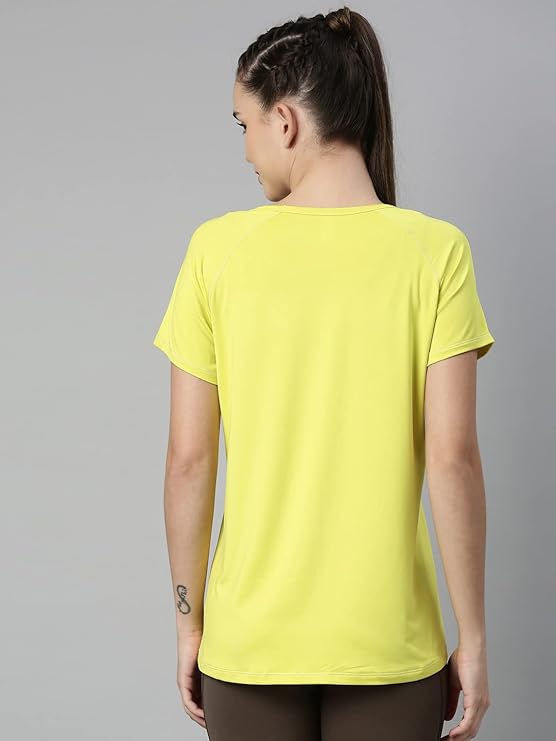 lime glow Enamor Active Tee