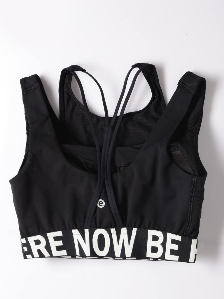 Jet Black Enamor Active Energy Sports Bra