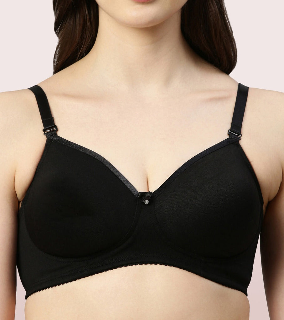 Black Enamor Long lasting T-Shirt Bra