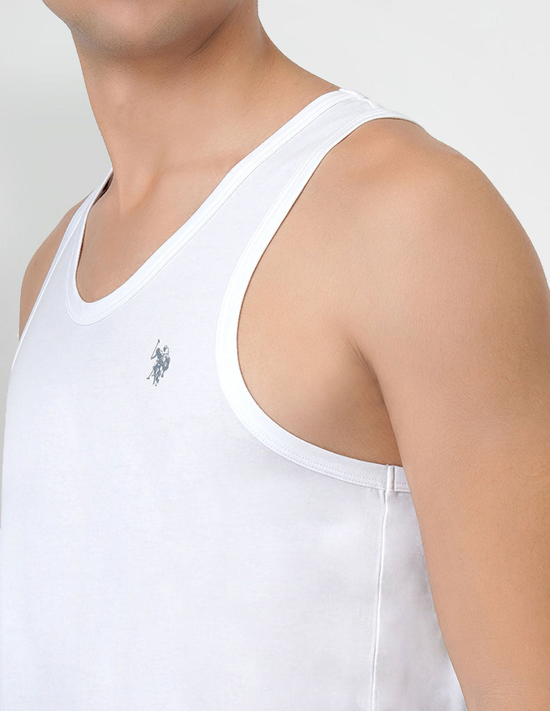 USPA white Ribbed Vest