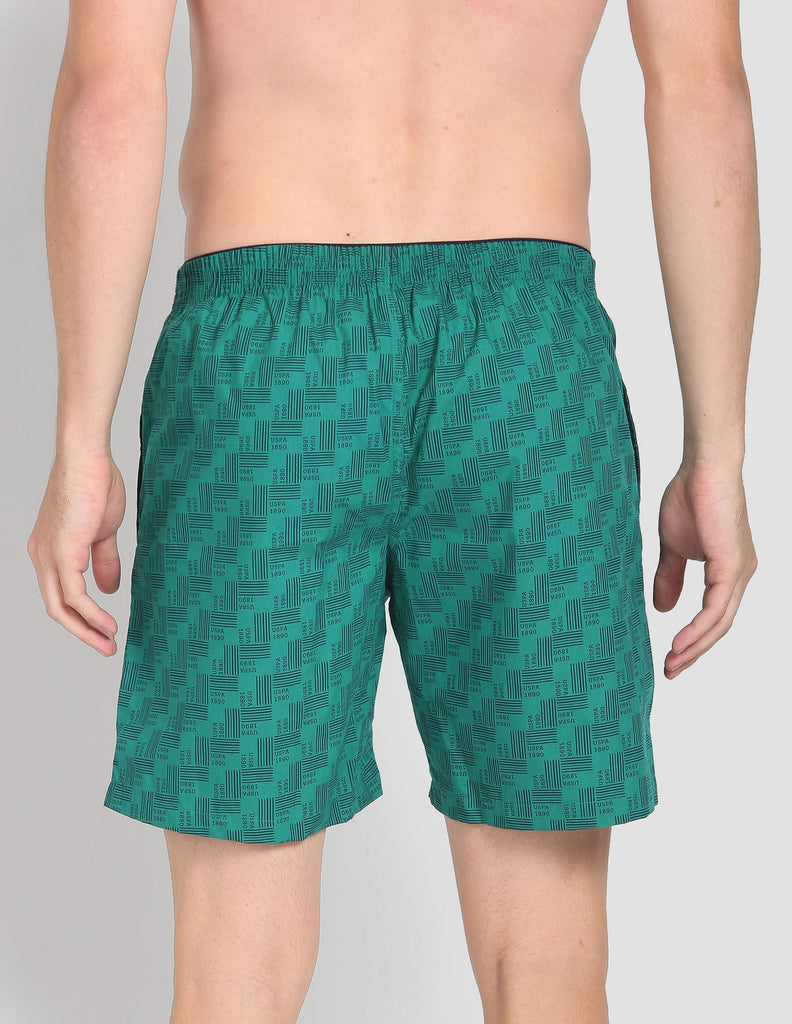 Green USPA Printed Boxers