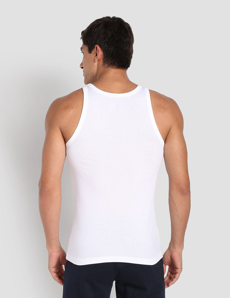 USPA white Ribbed Vest