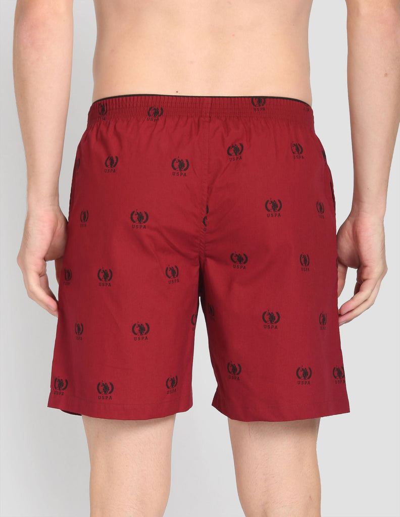 Red USPA Printed Boxers