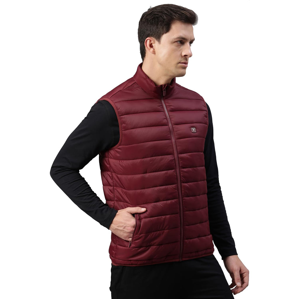 Maroon Van Heusen Men Quilted jacket