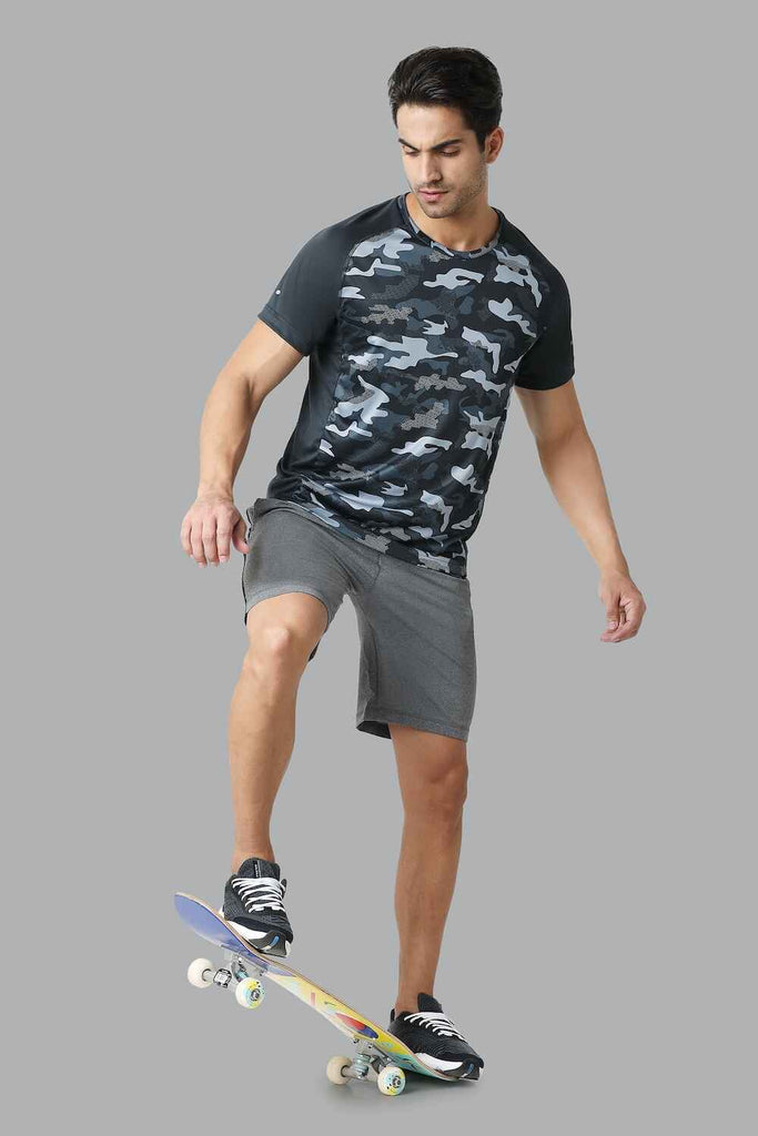 Men Grey Active Shorts