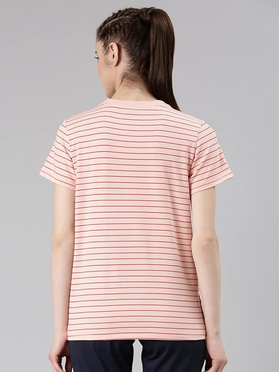 Soft Pink Stripe Choose Love Graphic Enamor Active Cotton Tee