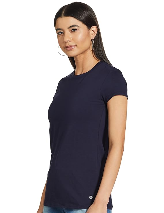 Navy Enamor Basic Crew Tee 