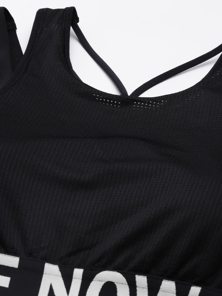 Jet Black Enamor Active Energy Sports Bra