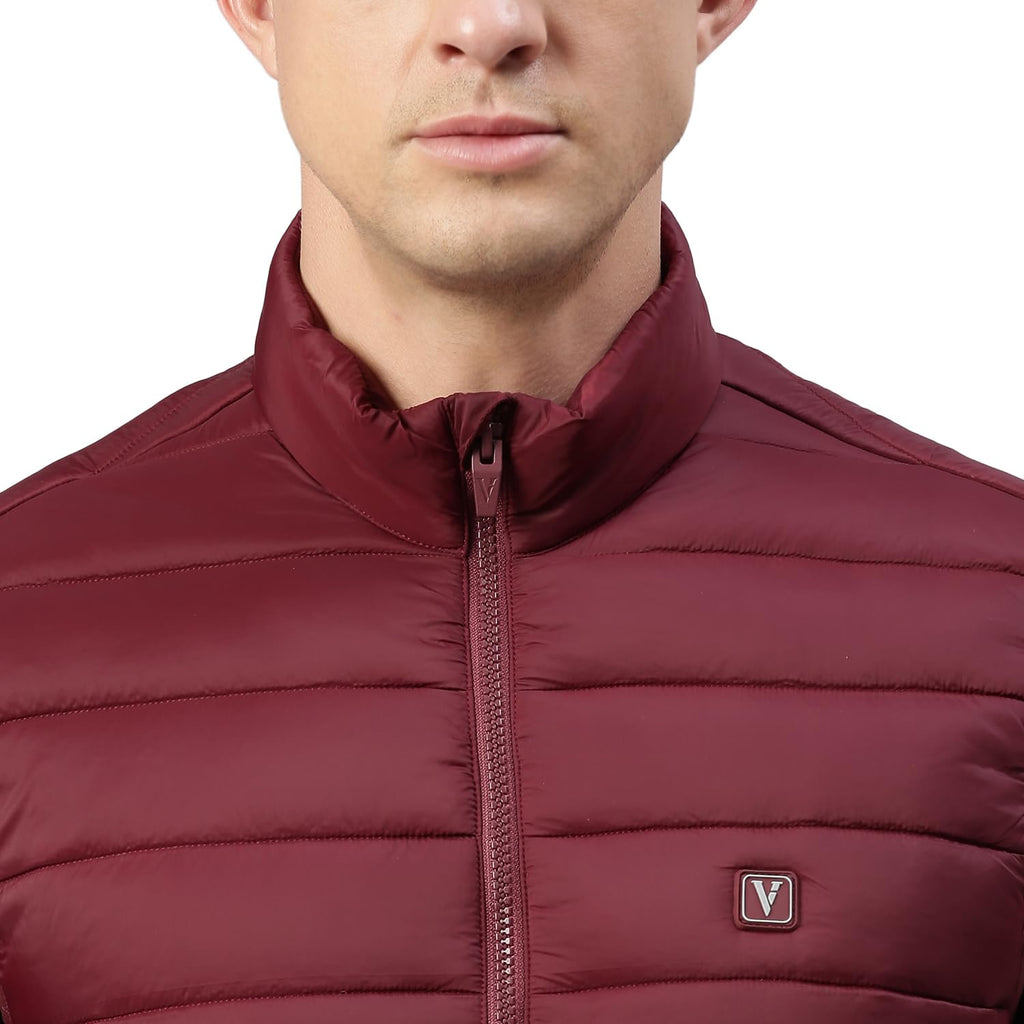 Maroon Van Heusen Men Quilted jacket