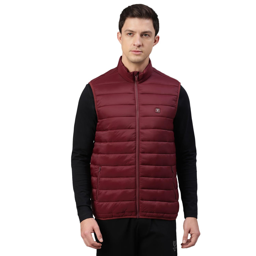 Maroon Van Heusen Men Quilted jacket