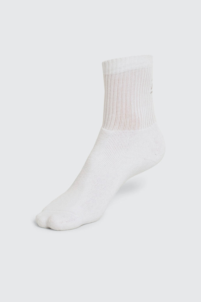Men White Solid Socks