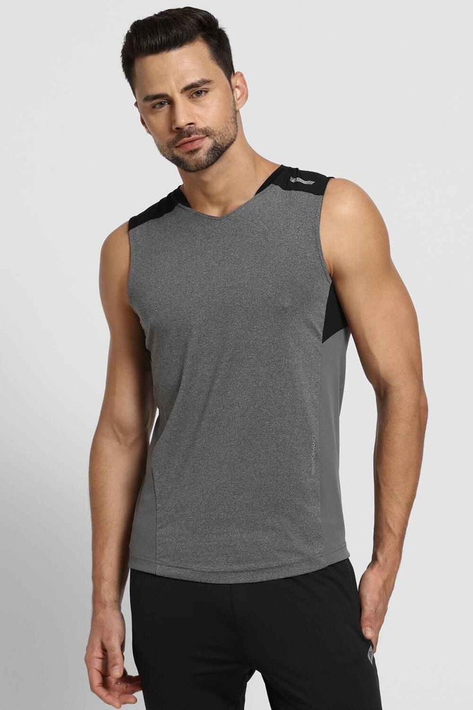 Men Grey Active Vest