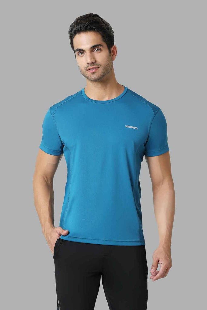 Men Teal Active T-shirt