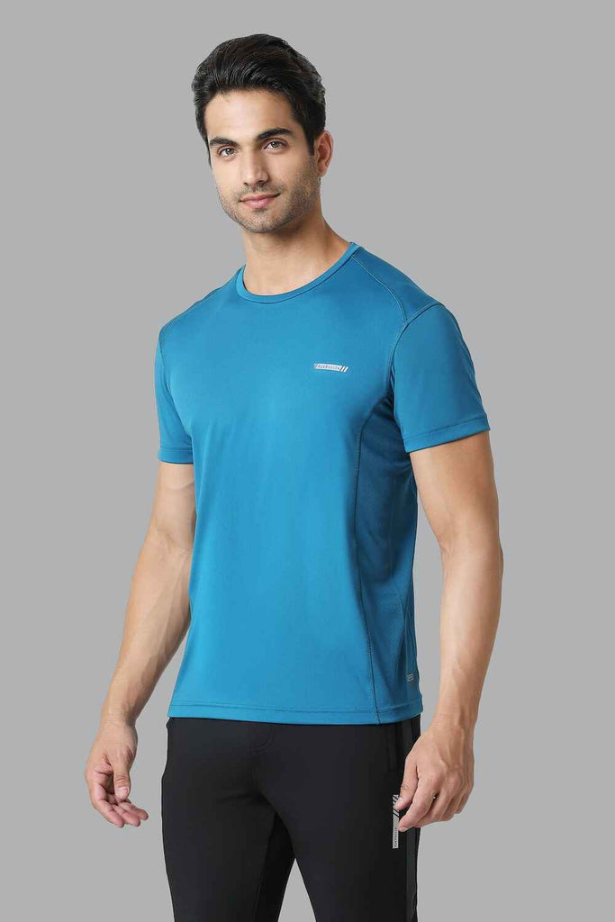 Men Teal Active T-shirt